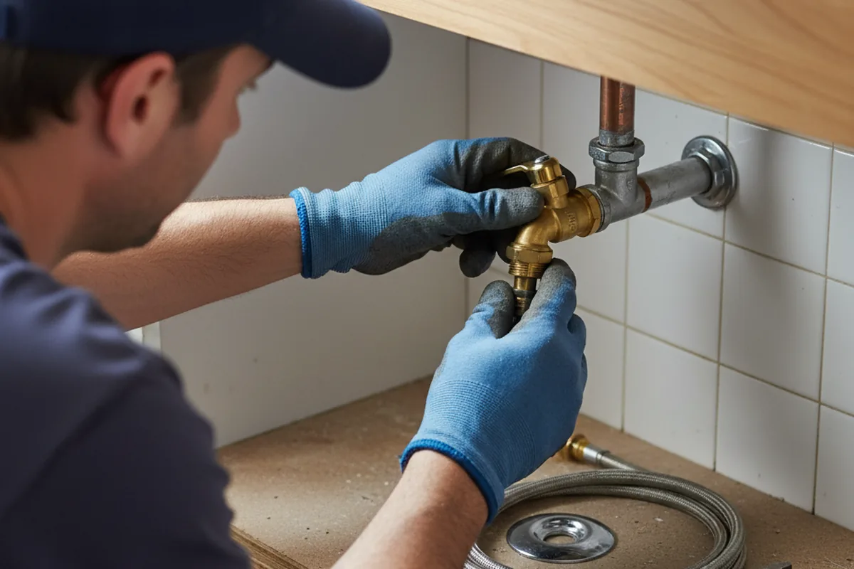 Shutoff valve and fitting work during Faucet and Fixture Repair in Saint Marie